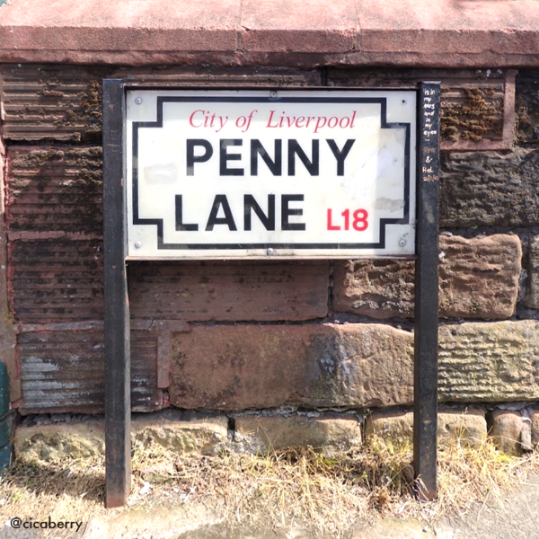 penny lane L18 City of Liverpool SIGN BOARD BRICKS THE BEATLES