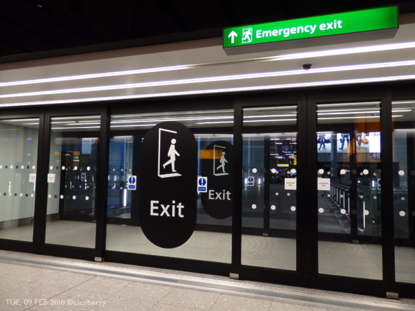 Heathrow Airport exit
