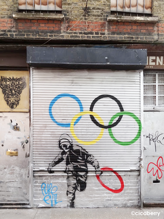 Shoreditch Banksy LONDON OLYMPICS 2012